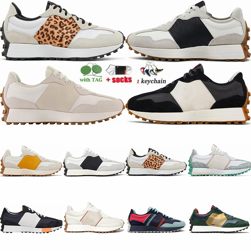 

327 Running Shoes For Men Women 327s Black White Gum Sea Salt Oatmeal Oak Green Moonbeam Outerspace Leopard Team Away Grey Antiskid Jogging Sneaker Trainers, 24