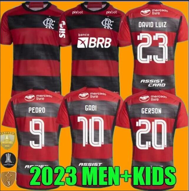 

2023 2024 Gerson Flamengo soccer jerseys Final David Luiz E.RIBEIRO #10 GABI 23 24 football shirts vidal PEDRO DE ARRASCAETA men kids women Outubro fans player version, 11