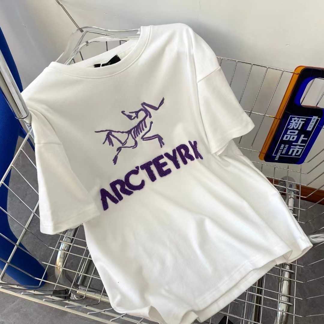 

Designer Fashion Clothing ARC TERYXES Tees Tshirt Big Archaeopteryx Embroidery Round Neck Towel Embroidery Short Sleeve Tshirt outdoor TShirt Sportswear Luxury C, Black