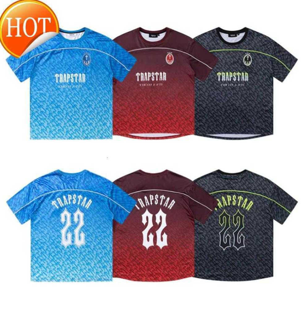 

Trapstar T-shirts Mens Football Jersey Tee Women Summer Casual Loose Quick Drying t Shirts Short Sleeve Tops New high end 50ess, Gray