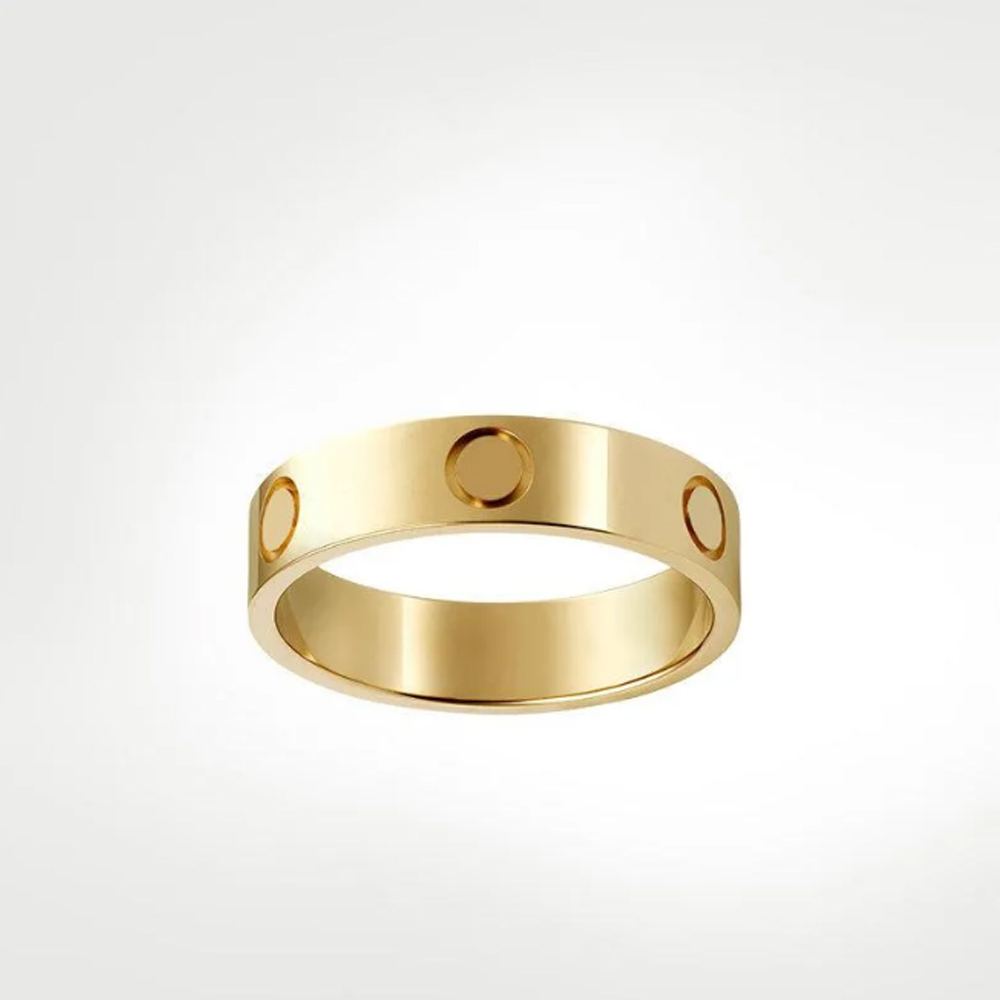 Luxury Women love ring with diamond jewelry designer couples titanium steel band leisure fashion street classic gold and silver-image-877912455