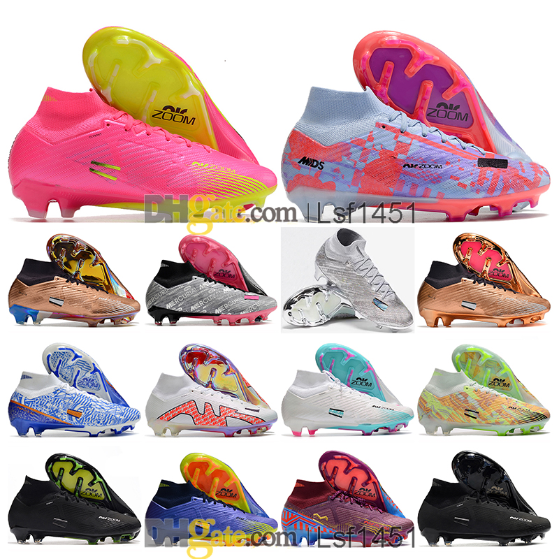 

Gift Bag Mens Womens Football Boots Cristiano Ronaldo CR7 Mercurial Superfly IX 9 Elite FG Cleats Neymar ACC Kids Boy Soccer Shoes Outdoor Trainers Botas De Futbol, Color 4