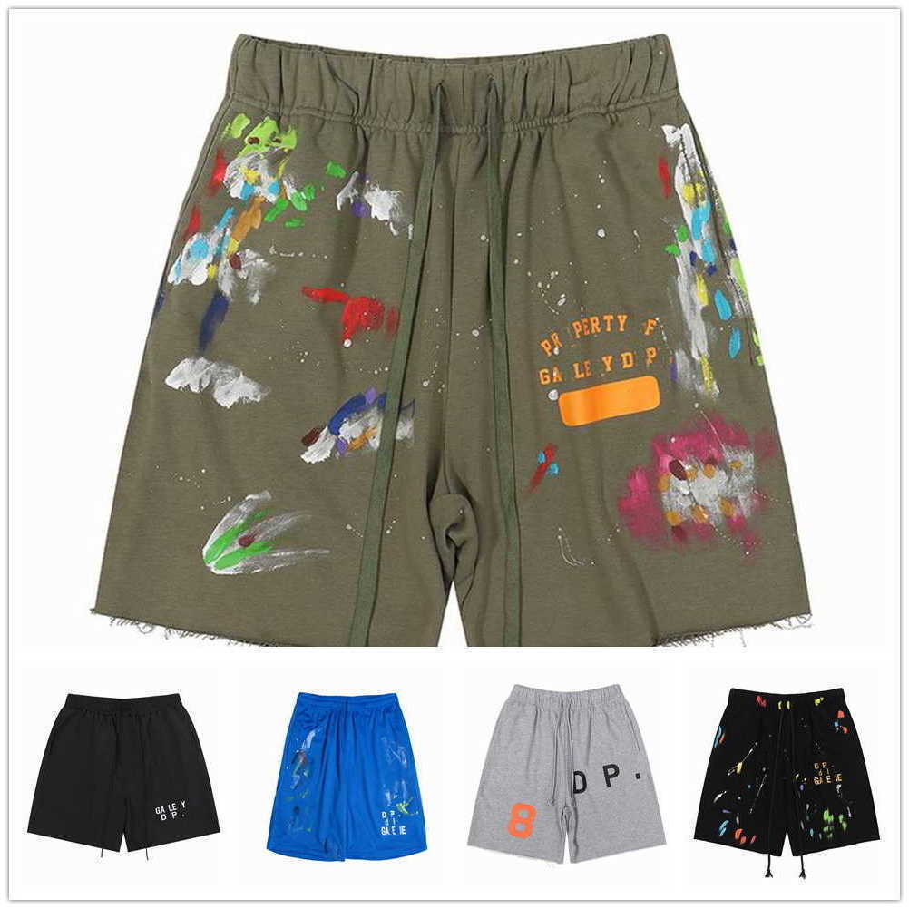 

Sweat 2023 Zuma Shorts French Gym Galleryse De pts Mens Casual Sports Shorts Pants Designer Colorful Ink-jet Hand-painted French Classic Printed Mesh Sports, 01