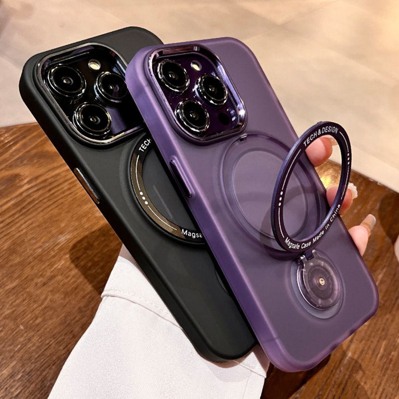 

iPhone 14 Pro Max Stand Magsafe Cases Invisible Bracket Magnetic Charging Matte Acrylic Case for iPhone 13 Pro Max 14 Plus