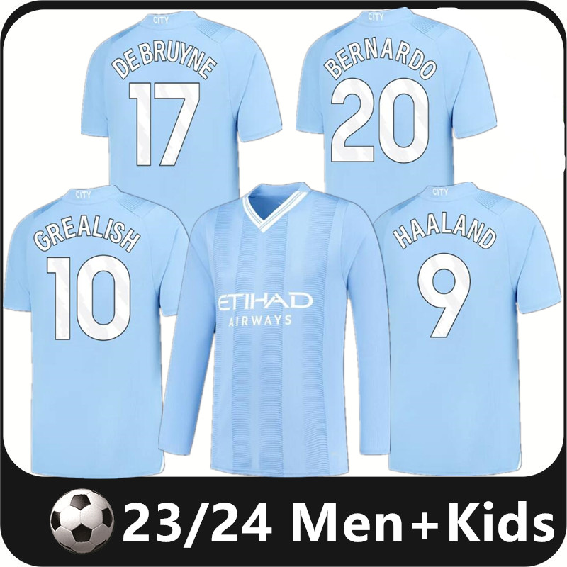 

2023 2024 DE BRUYNE HAALAND Soccer Jerseys FODEN GREALISH MAHREZ MANs cities football shirt BERNARDO PHILLIPS RODRIGO 23 24 YTIC NAM Men kits Kids Equipment S-4XL