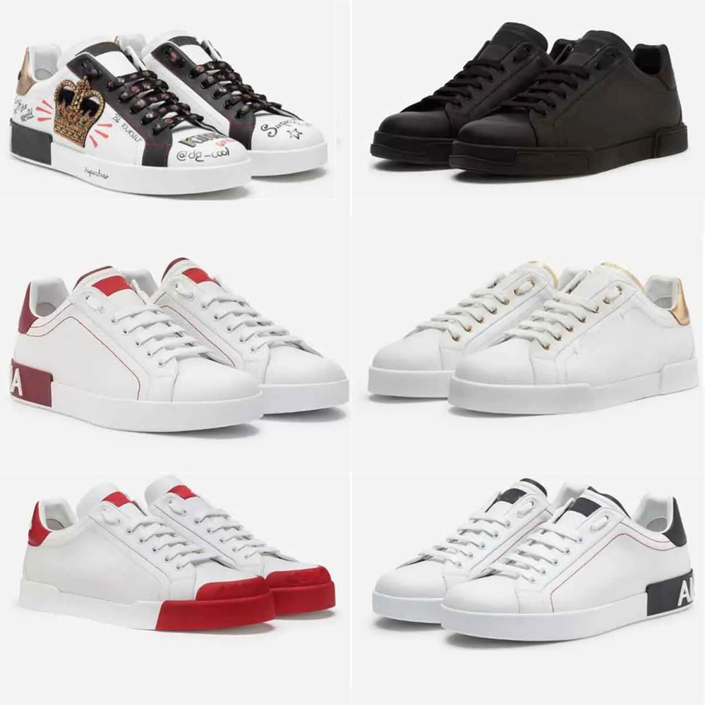 

Luxury Casual shoes Men designer sneaker Black White Leather Calfskin Nappa Portofino Sneakers Shoe Brands Comfort Outdoor Trainers Men Walking EU36-46 BOX D122, 19