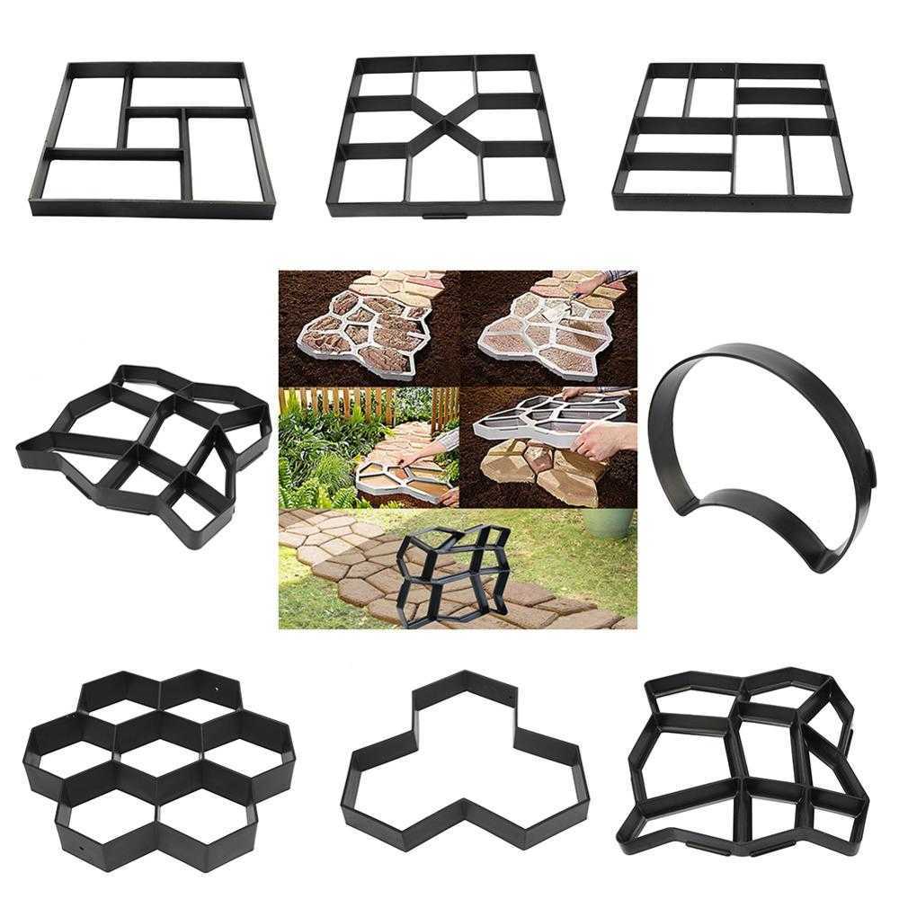 Other Garden Supplies Path Paving Mould Home Garden Floor Road Concrete Stepping Stone Path Mold Patio Maker Reusable DIY Plastic Paving Tool L26-image-866907369