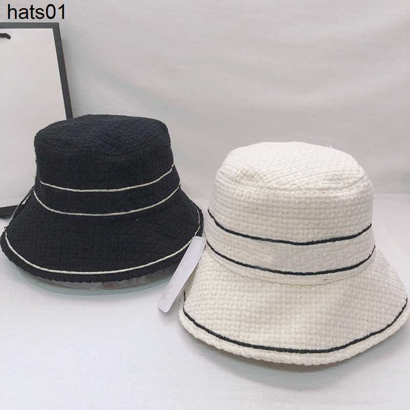 

Fashion Bucket Hat Cap for Women Men channel Baseball Caps Beanie Casquettes Woman Man Fisherman Patchwork High Quality Autumn Winter Wide Brim Hats 2Colors, 22