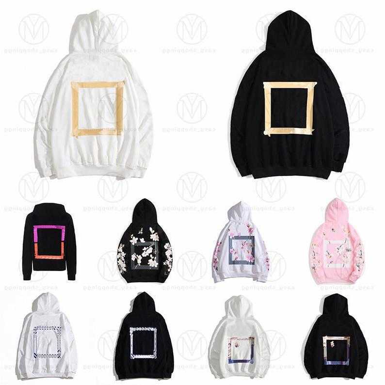 

Mens Streetwears Hoodies Womens Fashion Man s Pullover Winter Sweatshirts Loose Hooded Offs Designers Clothing high1 quality Street Print White Hoodys, 21