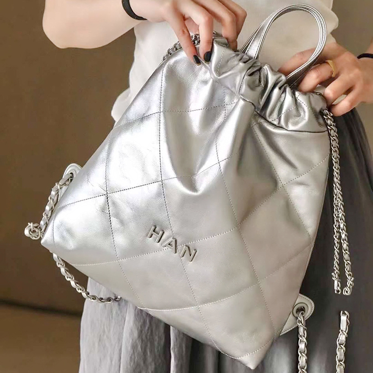 

Large capacity 2 size Bookbag 22 school bag handbag back pack Womens Double CC shoulder bags bookbag Designer luxury clutch Backpack Genuine leather mens School Bag, Pink