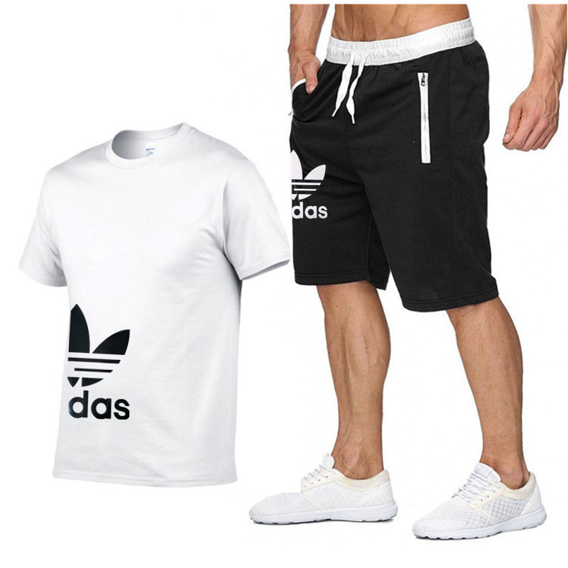 

Men's Tracksuits Sports T-Shirt Shorts Set Tracksuit Summer Fashion Casual Sport Beach Short Pants Short Sleeve Shirt Suit designer Sportswear, White