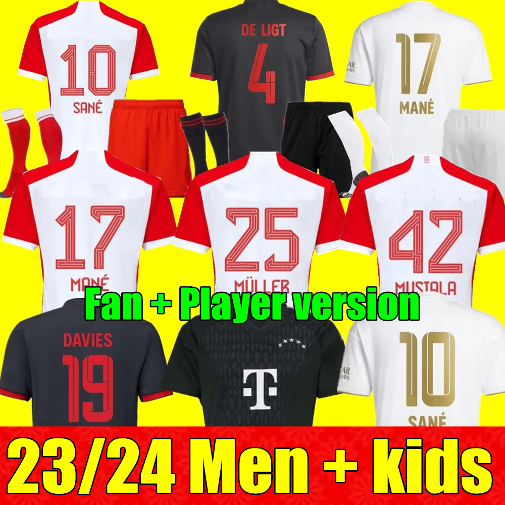 

MANE 22 23 24 BAYERN MUNICH soccer jersey JOAO CANCELO DE LIGT SANE 2023 2024 football shirt MUSIALA GNABRY GORETZKA MULLER men kids kits KIMMICH fans, 22/23 kids home