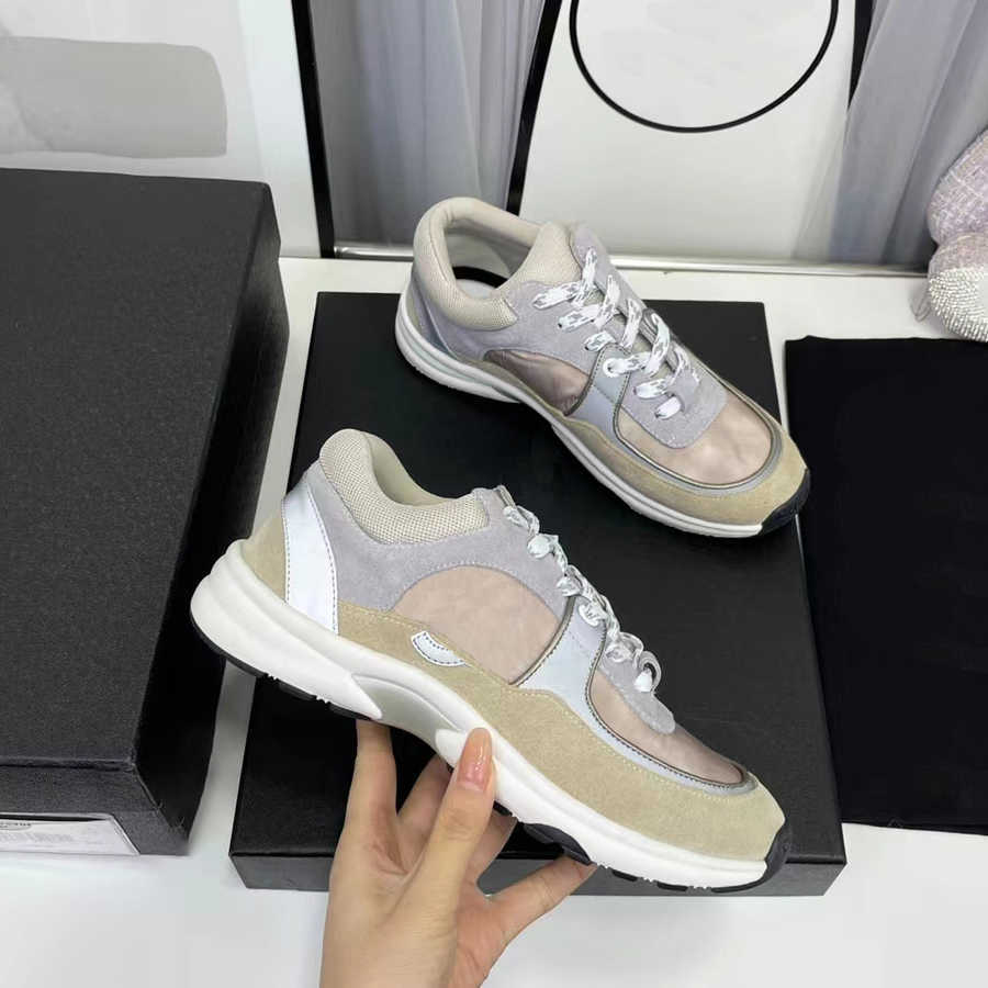 

7A Luxury Designer Running Shoes Channel Sneakers Women Lace-Up Sports Shoe Casual Trainers Classic Sneaker Woman Ccity asdf