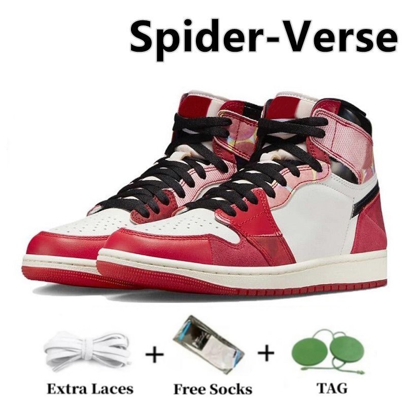 

Basketball Shoes Outdoor sandals Authentic 1 1s High Og Spiders Man Dv1748-601 Across the Verse Sports Sneakers Trainers Mens Red White with Original 7-13