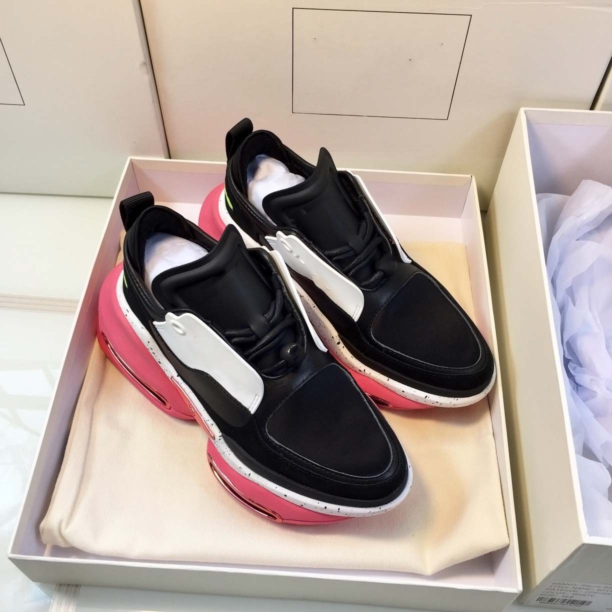 

High quality spring and autumn new low top formal shoes trend classic b anti slip lace up decoration Advanced Mens womens thick bottom lei qct 06