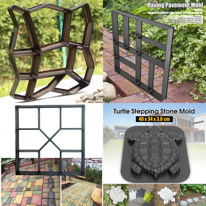Other Garden Supplies Garden Path Maker Mold Plastic DIY Garden Mold Manually Paving Cement Brick Stone Road Concrete Mould Reusable Manually Pav-image-866928020