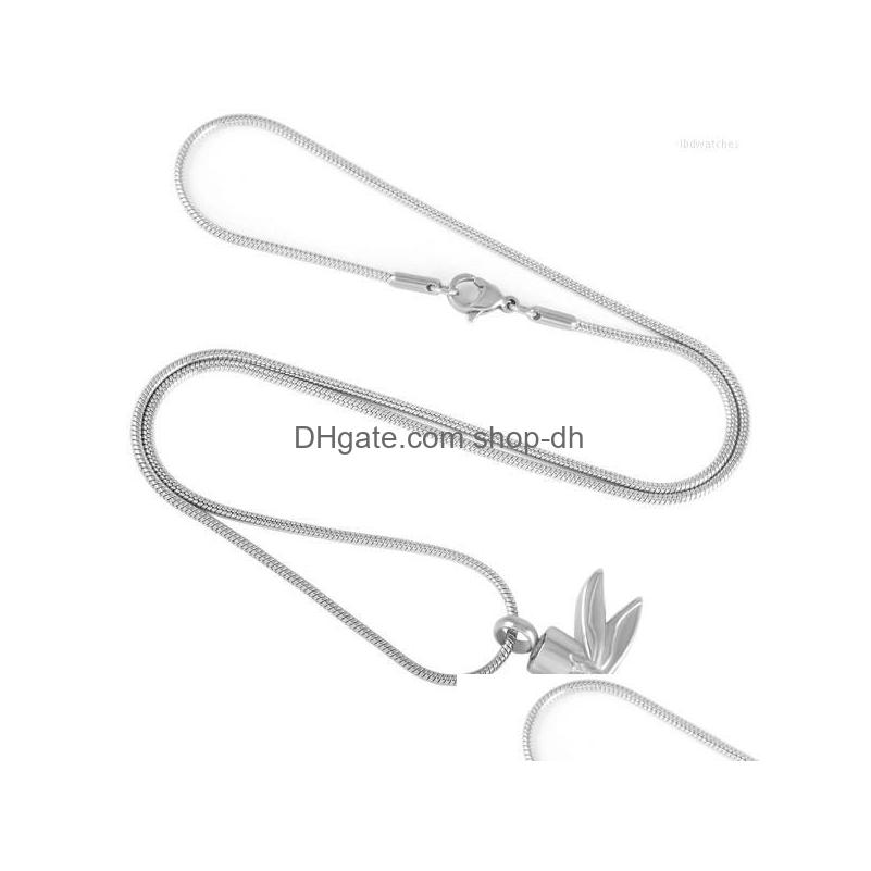 pendant necklaces ijd8120 pet ash holder necklace 316l stainless steel dragonfly shape memorial urn animal keepsake cremation jewelry