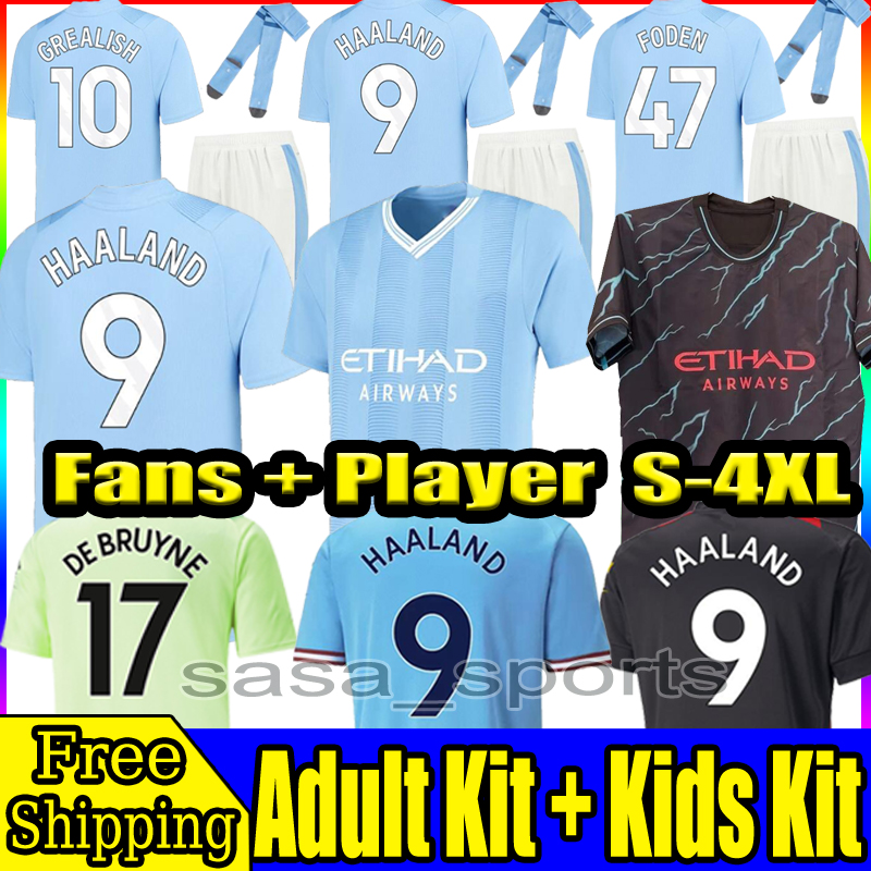 

10 days to UK S-4XL 22 23 24 HAALAND Man CityS soccer jerseys 2023 2024 Player Fans GREALISH FODEN football shirt DE BRUYNE GESUS BERNARDO MAHREZ Maillot Foot kids kits, 22/23 home