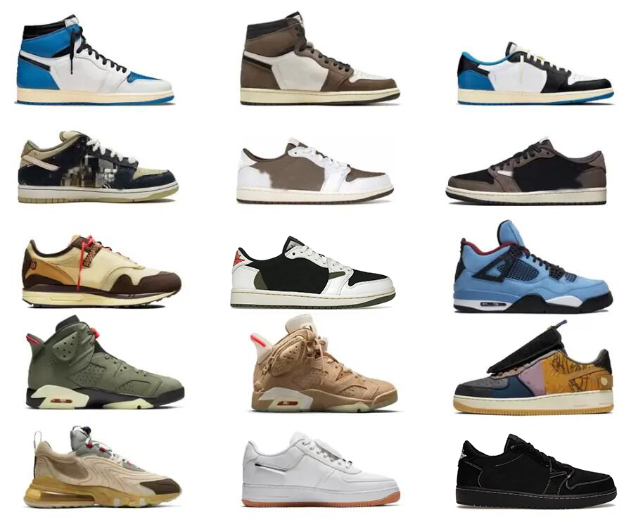 

2023 Travis Authentic 1 High TS SP Sail Low OG Reverse Mocha Outdoor Shoes Black Phantom Olive Fragment Cactus Jack Men Women Sports Sneakers Scott With Original box, 16