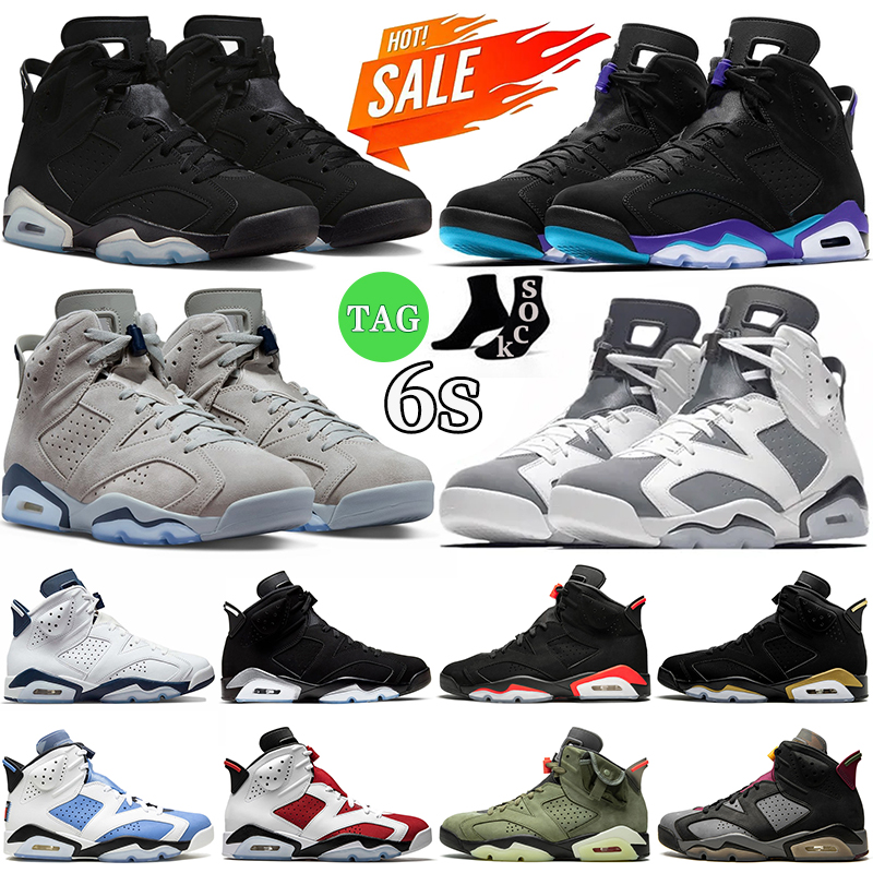 

6 Basketball Shoes for men women Jumpman 6s Cool Grey Carmine Georgetown Metallic Silver University Blue mens trainers outdoor sports designer sneakers, #4