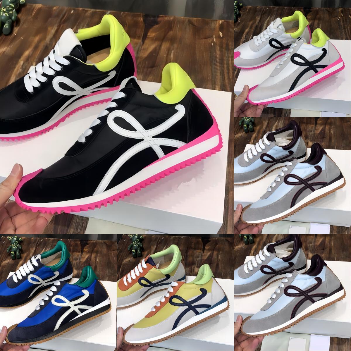 

2023 Flow Runner Sneakers Designer Mens Womens Loews Casual Shoes in Nylon Suede Sneaker Soft Upper Fashion Sport Ruuning Classic Shoe Top-Quality Size 35-45, Color 1
