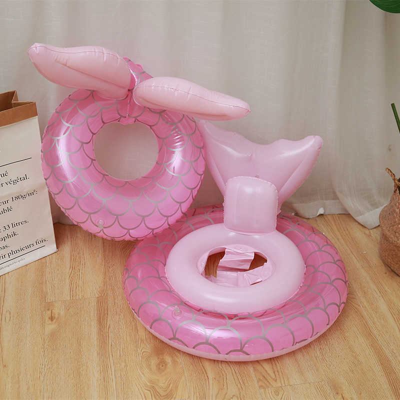 

Floats Tubes Baby Mermaid Swim Children's Protective Seat Ring Outdoor Water Inflatable Toy Pool Padding Thickened Life Buoy P230519