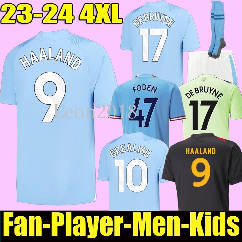 

HAALAND soccer jersey 22 23 24 DE BRUYNE MANS CITIES GREALISH MAHREZ FODEN 2023 Special football shirt men kids kit sets ALVAREZ BERNARDO uniforms, Promotion+patch