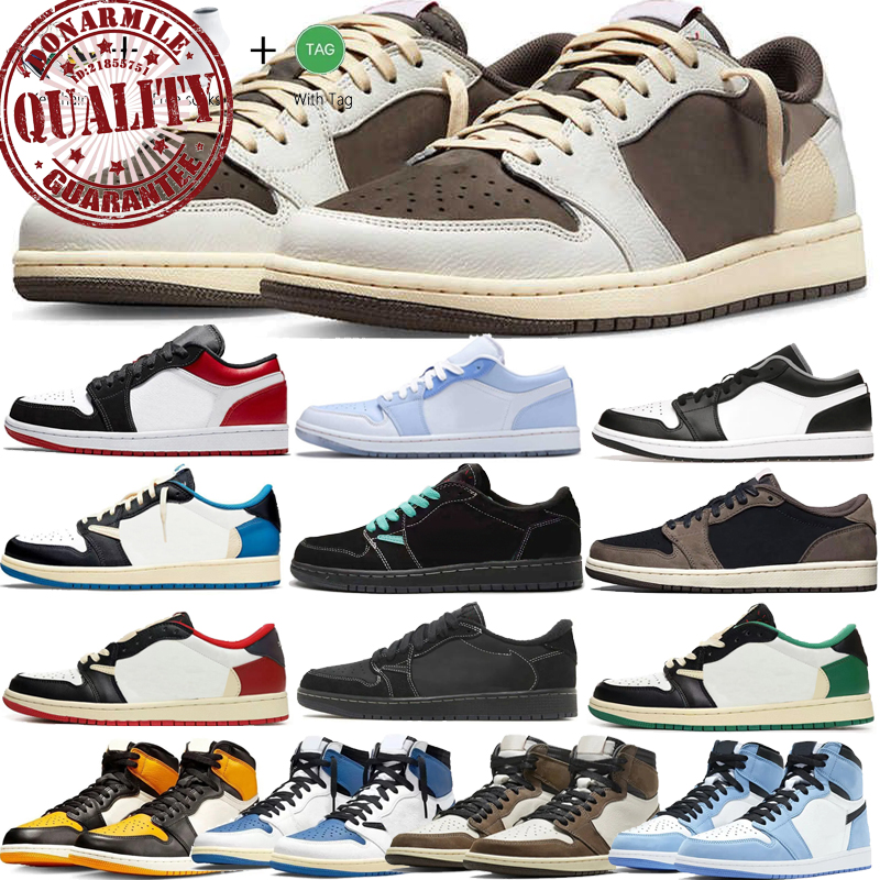 

Retro 1 mocha basketball shoes low cactus jack high men panda black phantom lost and founds reverse chicago fragment starfish mens trainers womens sneakers size us13, 1s-l26