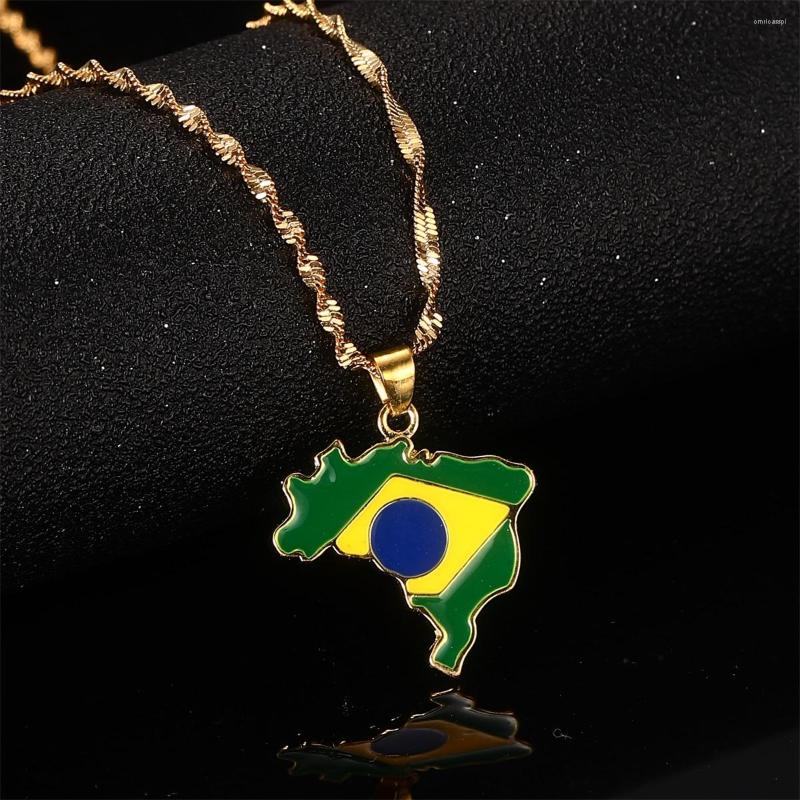 

Pendant Necklaces Brazil Map Flag & Necklace Brasil Maps Jewelry Gifts