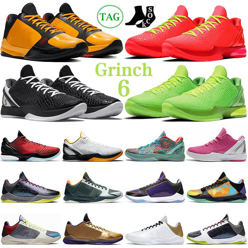 

Mamba Zoom 5 6 Series Protro System Basketball Shoes Kobes Alternate Bruce Lee Big Stage Chaos Prelude Metallic Gold Rings Reverse Grinch Mens Sports Sneakers 40-46, A13 alternate bruce lee 40-46