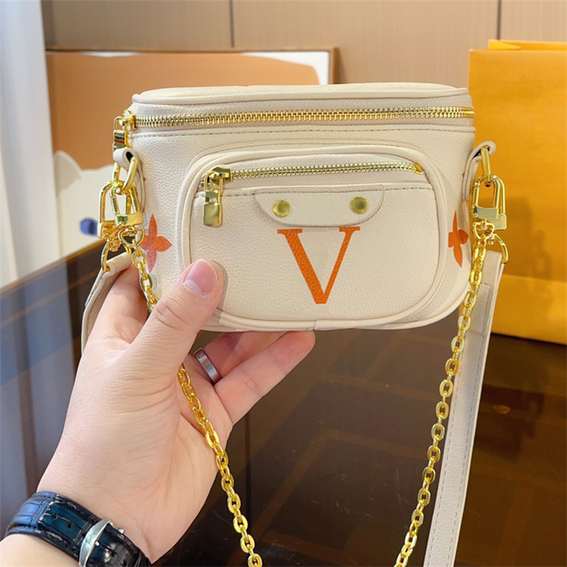 

Genuine Leather Waist Bags Fashion Casual Trendy MINI BUMBAG For Mens Womens Designer Luxury Letters Flowers Fanny Pack Purses, Pink