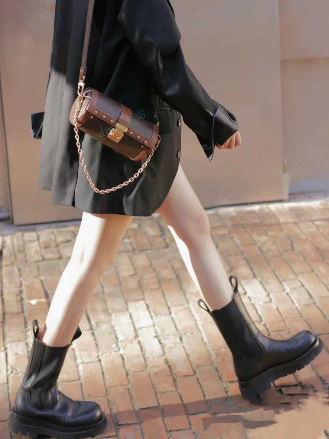 

Internet celebrity style Crossbody bag Genuine leather Evening Bags Top quality women single shoulder bag change lady's gold chain crossbody bags purse 57835 19x9x9, Customize