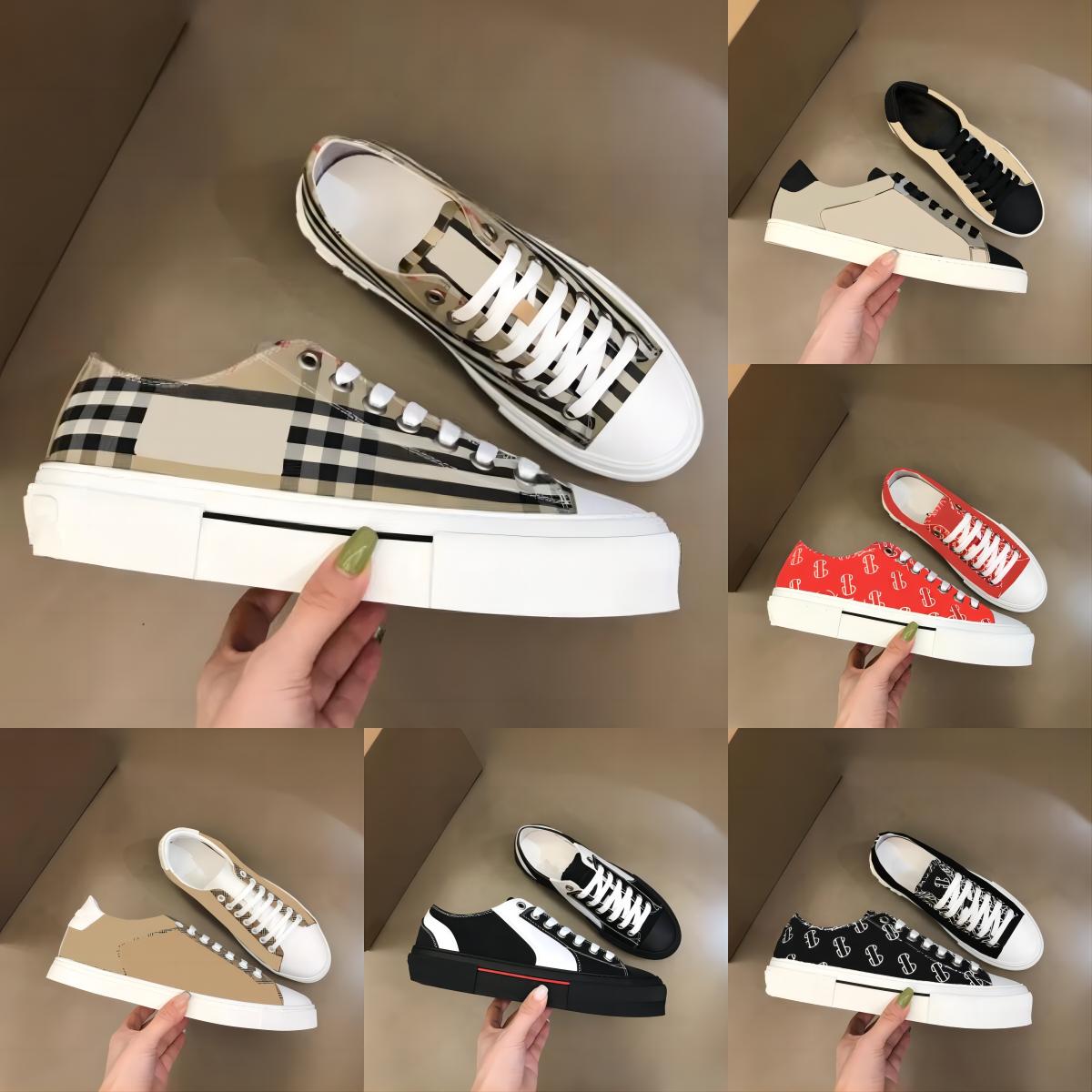 

Check Cotton Sneakers Designer Print Canvas Casual Shoes Vintage Men Women Checks Sneaker Gabardine Shoe Printed Size 35-45, Color color 28