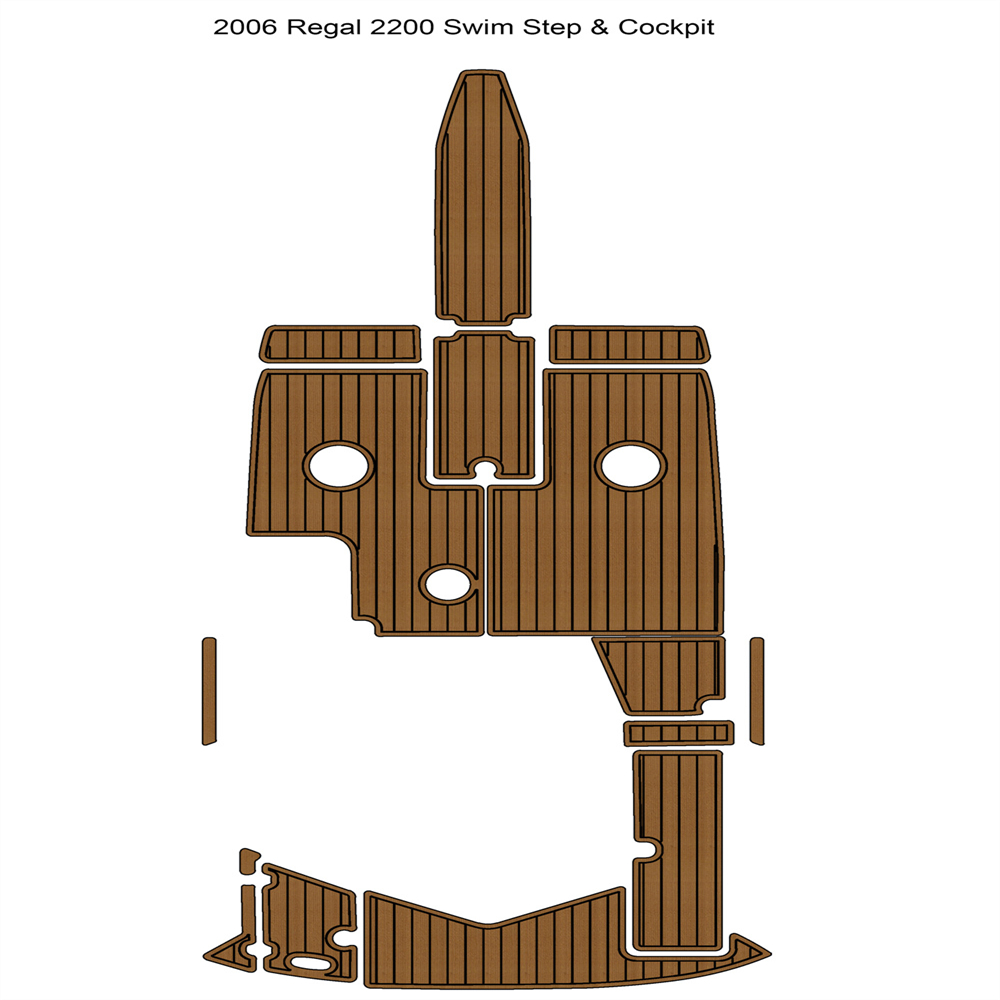 

2006 Regal 2200 Swim Platform Cockpit Pad Boat EVA Foam Teak Deck Floor Mat