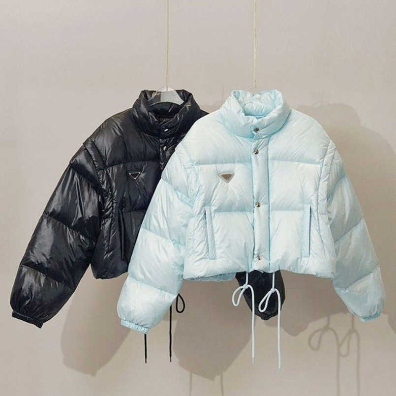 

Women Down Classic Jacket Parkas Coat Fashion Short Jacket Style Slim Corset Thick Outfit Windbreaker Pocket Outsize Lady Warm prad Coats S-L