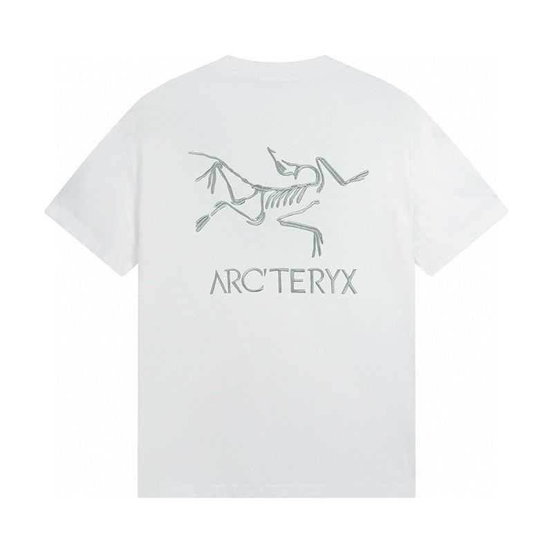 

Designer Fashion Clothing ARC TERYXES Tees Tshirt Three complete 23ss new Archaeopteryx ARC pure cotton minimalist Hong Kong style threedimensional embroidery fo, Black