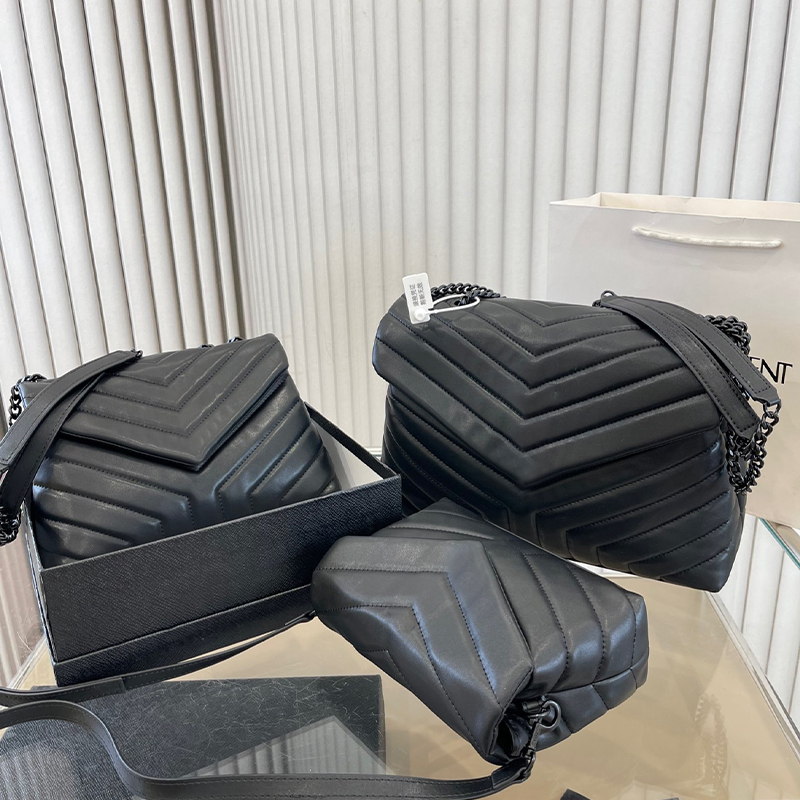 

10A Designer Quilted Shoulder Bag High Quality Genuine Leather Handbag Messenger Bag Luxury Chain Bag Wallet Fashion Ladies Bag 3 Sizes Available, Color1