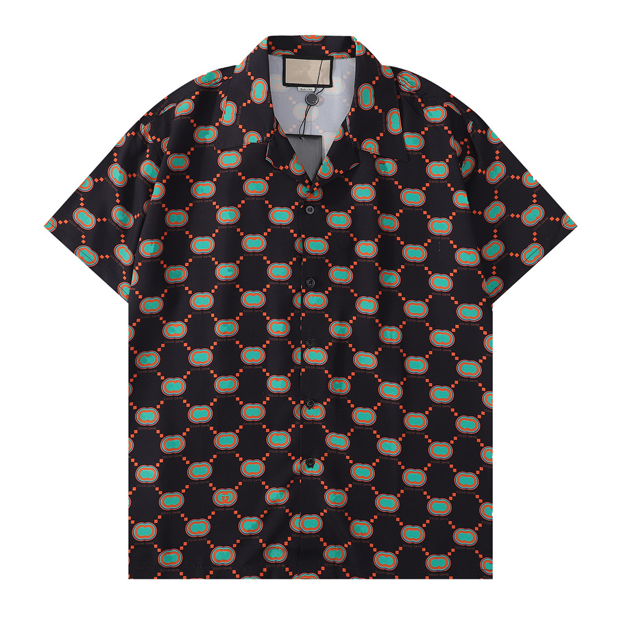 

23SS Luxury Designer Shirts Mens Fashion Geometric print bowling shirt Hawaii Floral Casual Shirts Men Slim Fit Short Sleeve Variety ssM-3XL