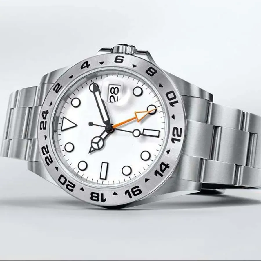 

2 Color Selection Best 42MM 2813 movement wristwatches with Asia 2813 modified Explorer White Dial Black II Men Watch Watches df81212