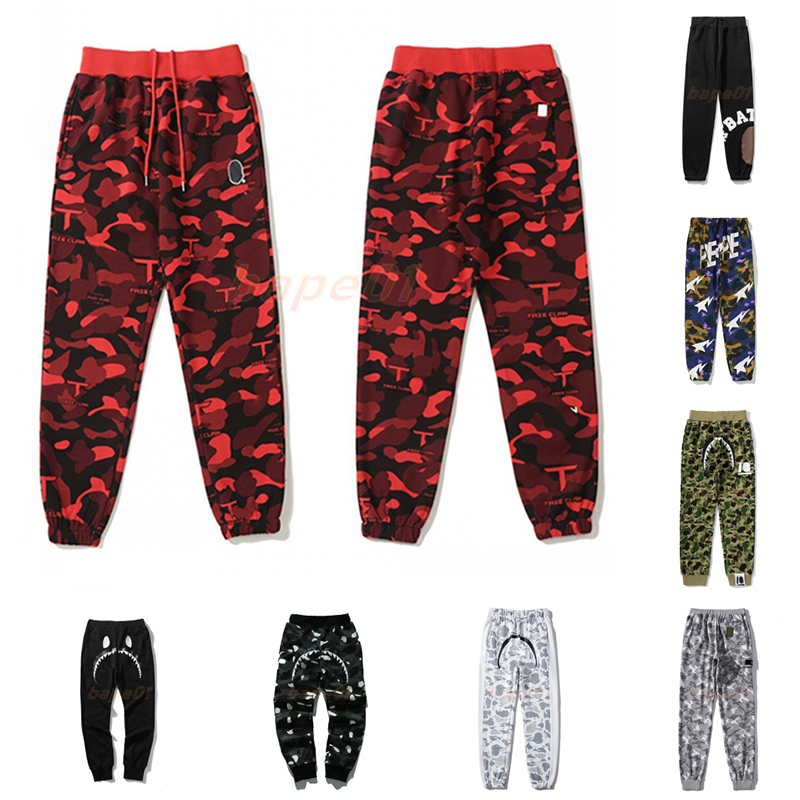 

Mens designer casual pants classic pattern joggers fashion camo shark mouth printing outdoor sweatpants womens designer pants asian size M-3XL, #16