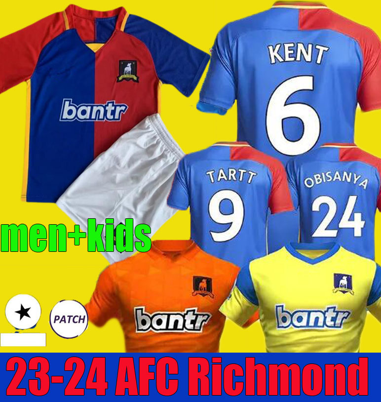 

2023 2024 AFC Richmond Third Soccer Jerseys Led Lasso Home away 3rd 22 23 24 Goalkeeper Training Orange Blue Silver Green KENT TARTT ROJAS men Kids Kit Football Shirs, 23-24 3rd