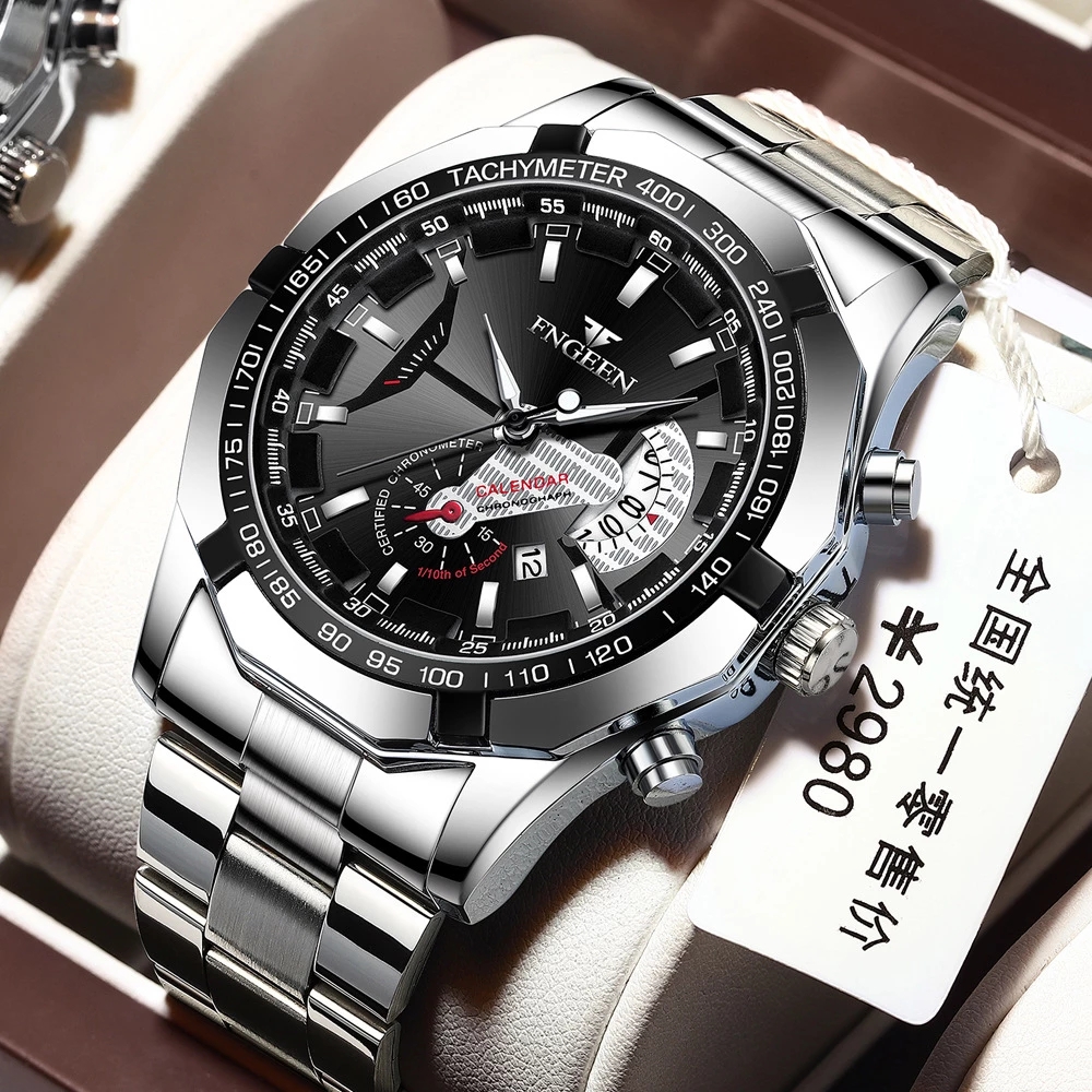 

2023 Top Brand Luxury Watch Fashion Casual Military Quartz Sports Wristwatch Full Steel Waterproof Men's Clock Relogio Masculino, S001-9