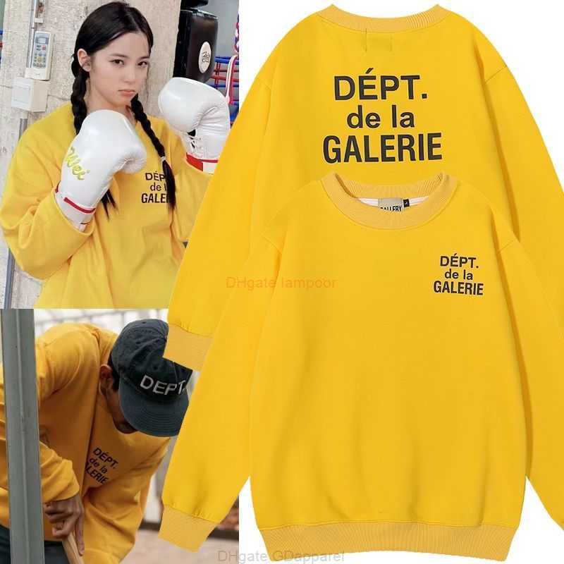 

Designer Clothing Galleries Hoodie Men's Sweatshirts Galleryes Depts Trendy Brand Simple Letter Loose Casual Long Sleeve Top Street Versatile Crew Neck Sweater, Shipping fee