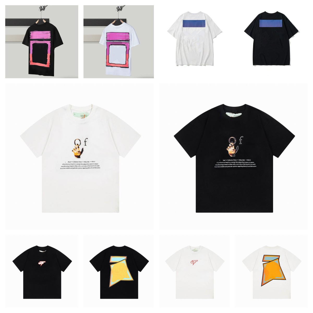 

Mens Designer T Shirts Luxury Fashion Clothing Top Womens Man T-shirts CARAVAGGIO HANDS OFF T-SHIRT E Polos Crew-neck T-shirts Logo Printed on The Front Short