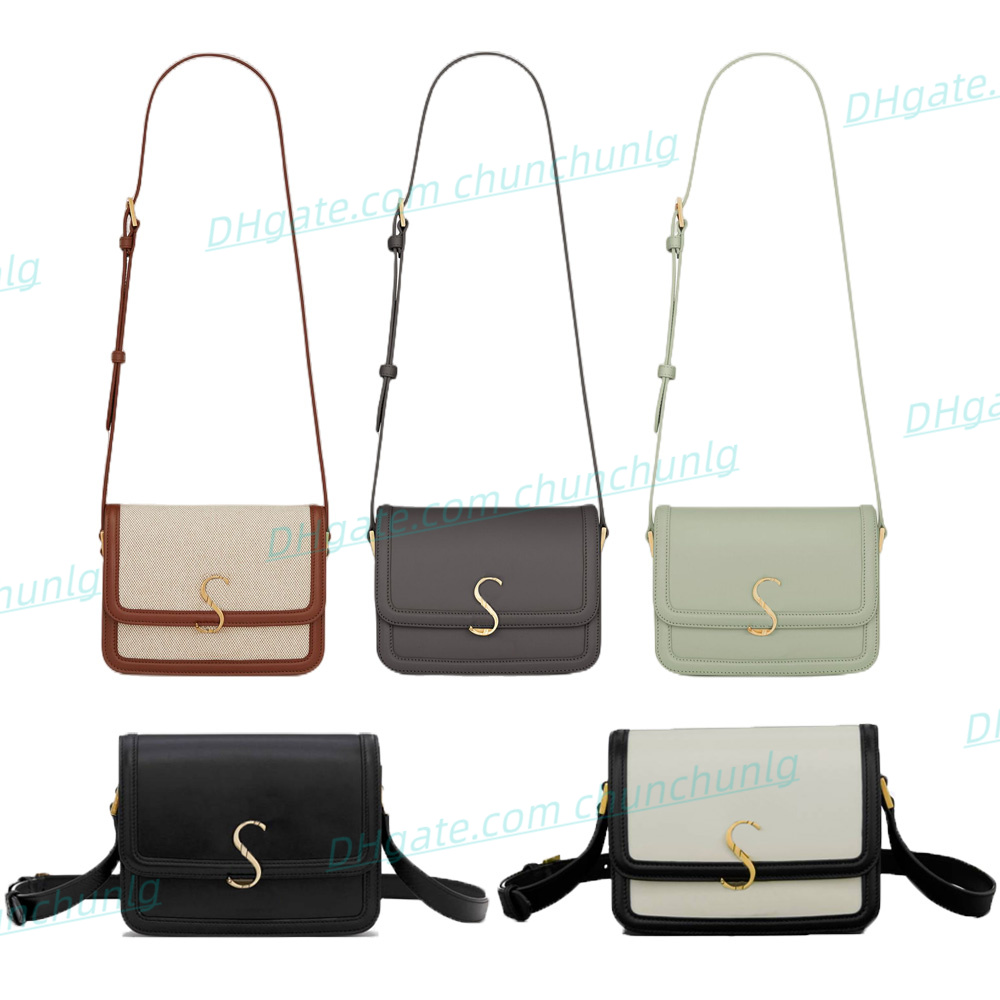 

Luxury women's designer leather shoulder bag handbag original multi-functional wallet cultch bags crossbody bag Top level canvas chain purses Totes, Black silver buckle size:19cm