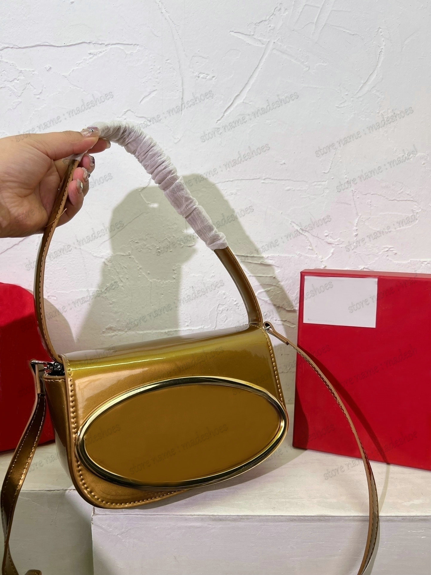 

1DR Shoulder Bag Oval D. Magnetic Flap Women's Designer Hobo Mini Underarm Purse Oval Logo Top Handle Bag Sexy Funny Ladies Fashion Bags, #1