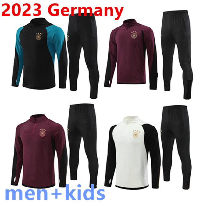 

22 2023 Germany tracksuit soccer jersey KROOS GNABRY WERNER DRAXLER REUS MULLER GOTZE football shirt 22 23 germany world training suit cup Men kids kit sportswear