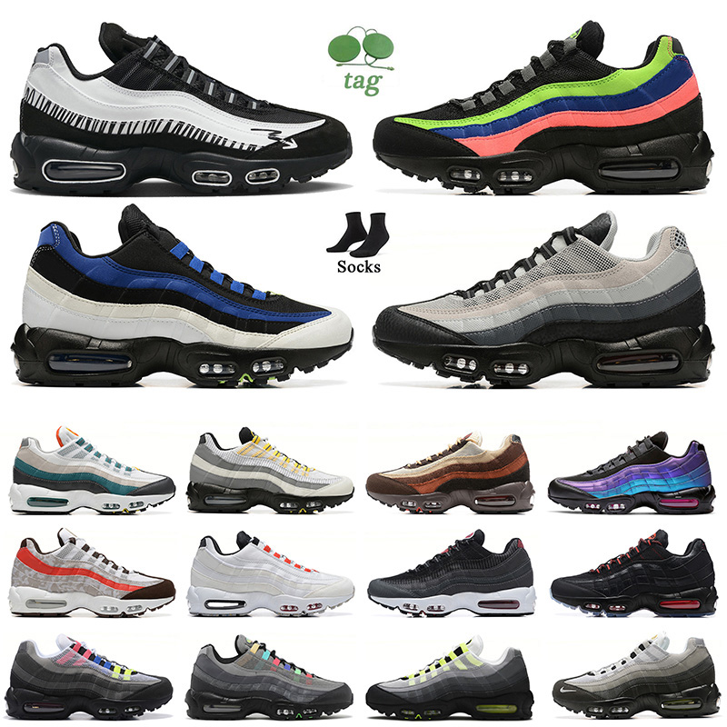 Top Qualité Maxs 95 Chaussures De Course De Sport Pour Hommes Femmes 95s Grande Taille 12 Greedy Triple Noir Blanc Néon Jogging Marche Baskets Ba