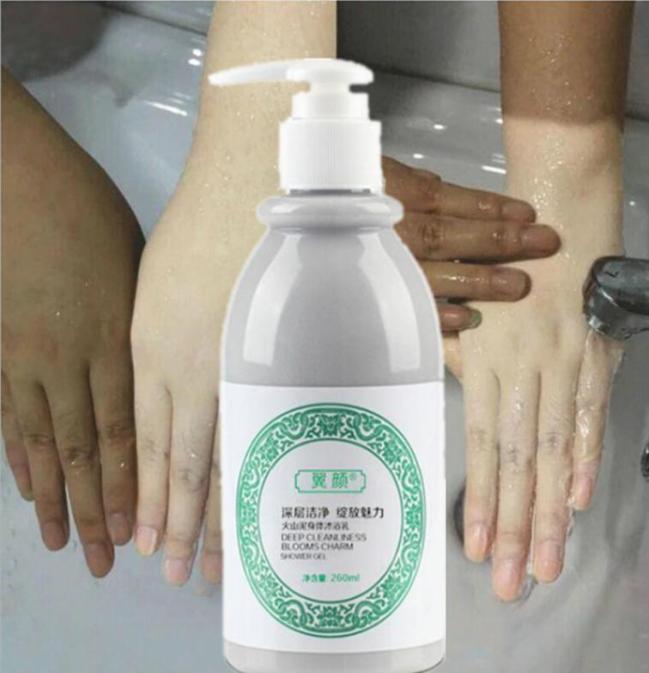 

260 ML Whitening Body Shower Gel Volcanic Mud Volcanic Mud Shower whitening mud Whole Body Wash Fast Whitening Clean Skin250ml5592355