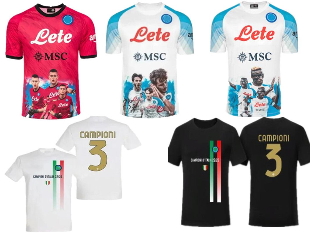 

22 23 Napoli soccer jerseys Maglia Naples Maillots 2023 ZIELINSKI ANGUISSA OLIVERA KVARATSKHELIA OSIMHEN FABIAN LOZANO SSC Men and kids football shirt, Option 4
